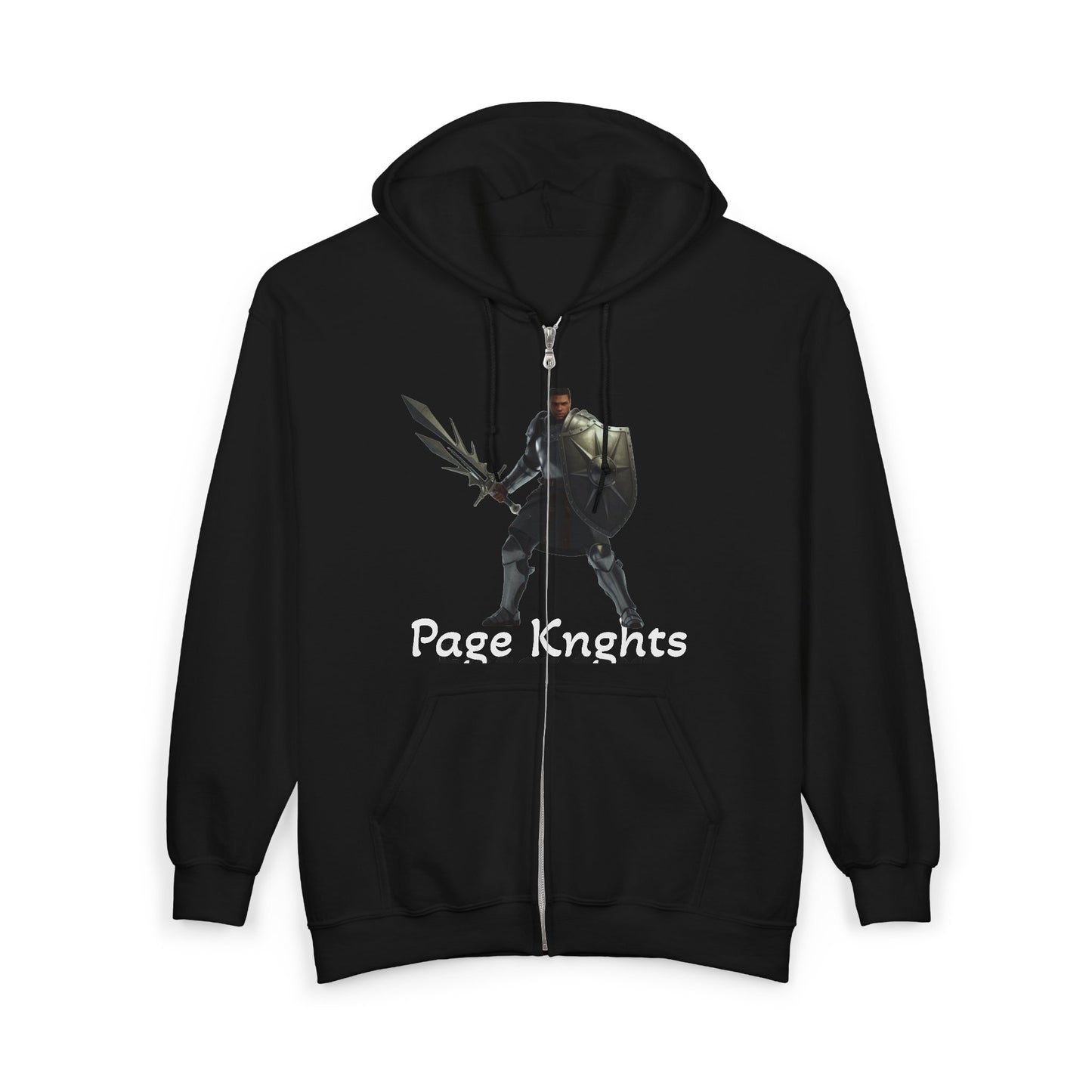 Slayerous Knight Hoodie — Page Unlimited Knights Graphic Zip-Up
