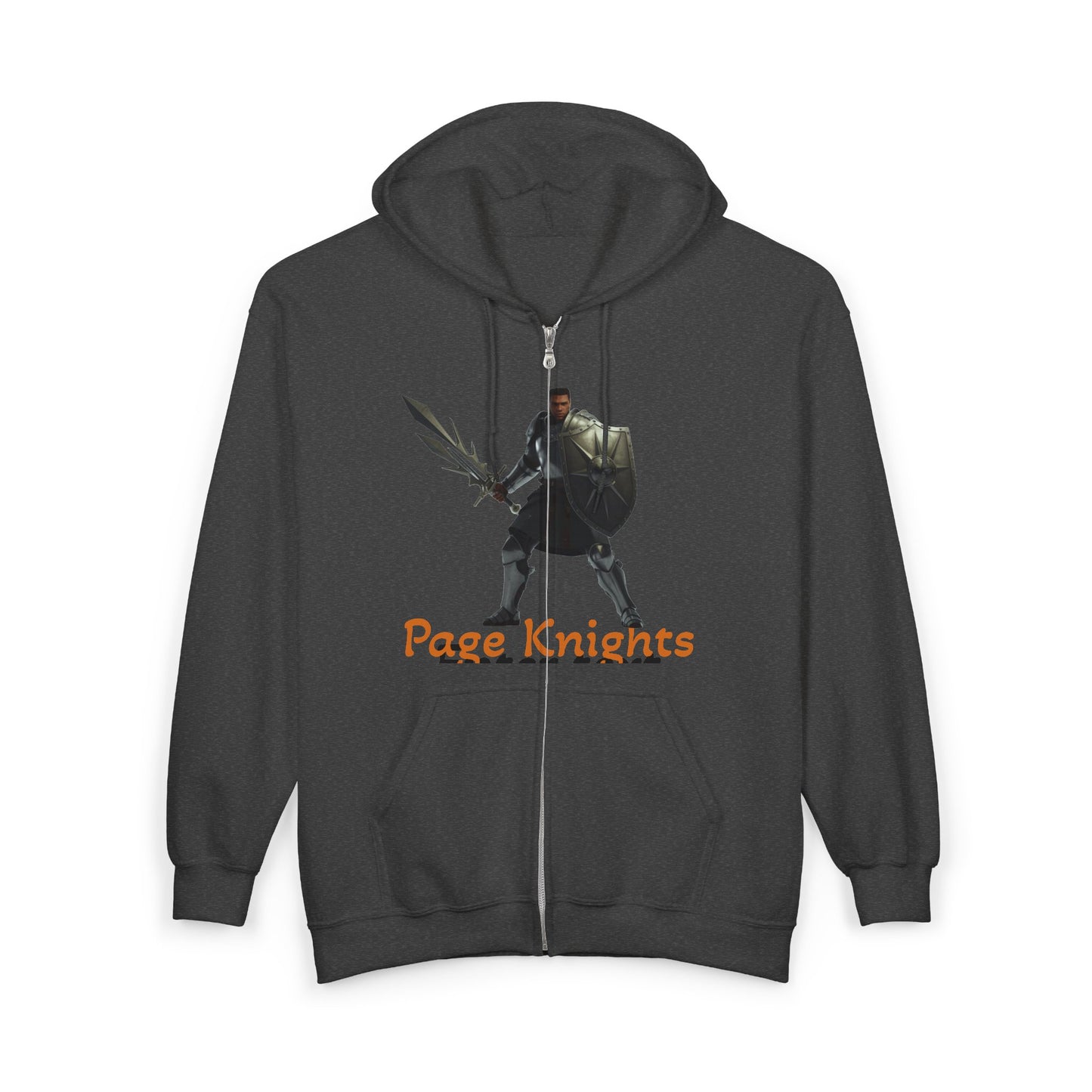 Slayerous Knight Hoodie — Page Unlimited Knights Graphic Zip-Up