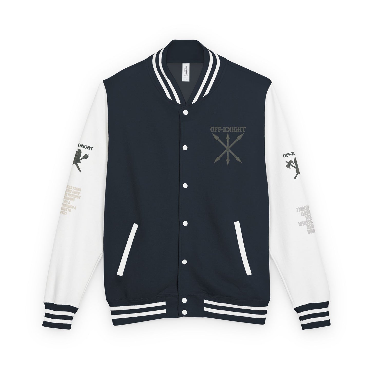Off Knight Letterman Jacket | Page Unlimited Knights