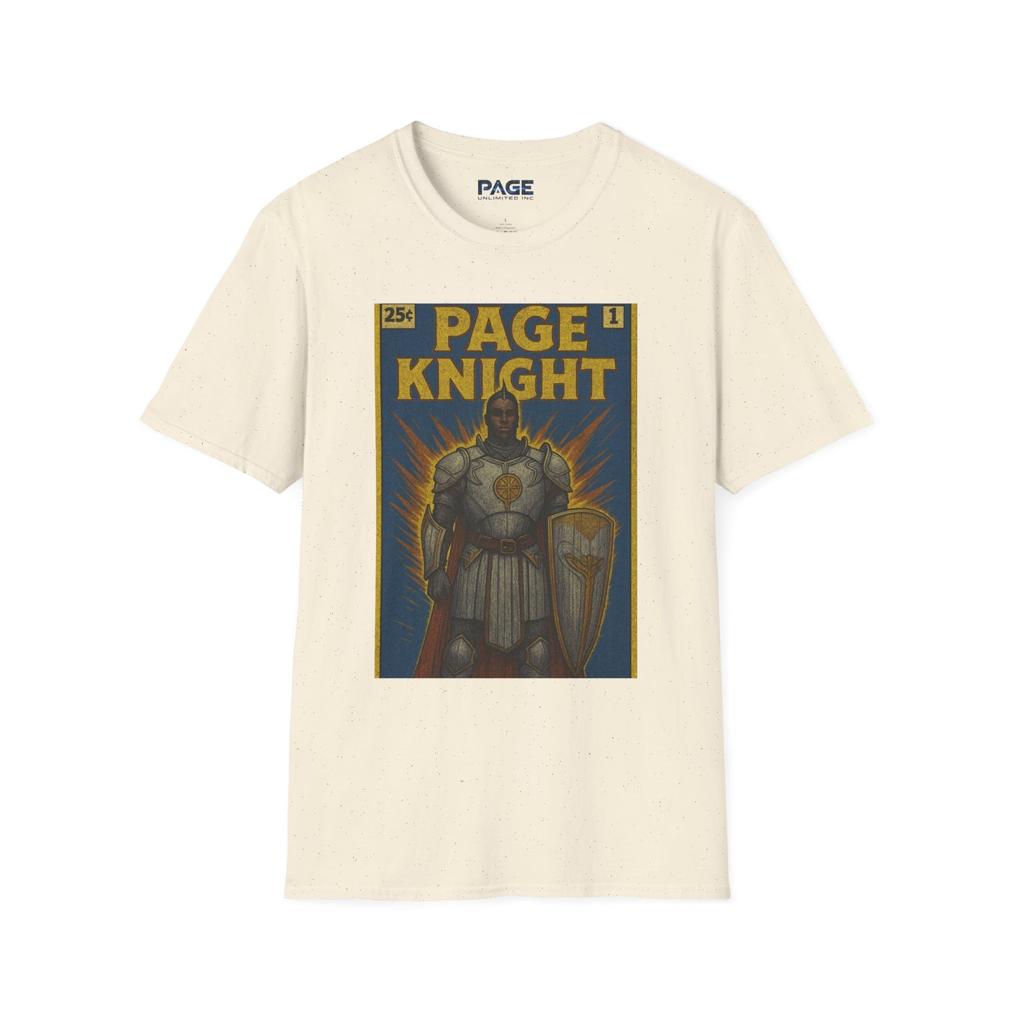 Page Knight Unisex Softstyle T-Shirt Comic Book Art, Graphic Tee