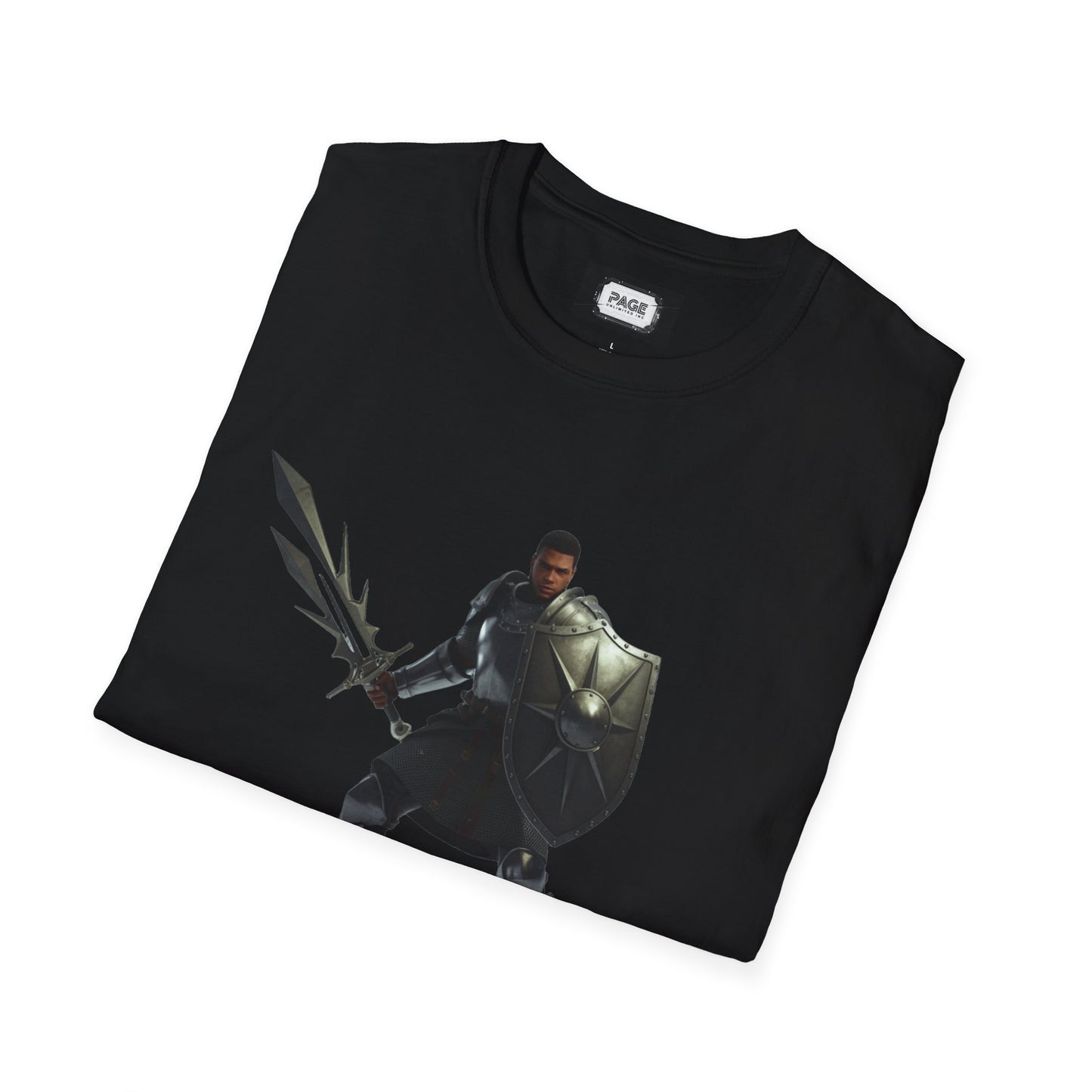 Unisex Page Knights T-Shirt – Ebony Flame Legacy Graphic Tee