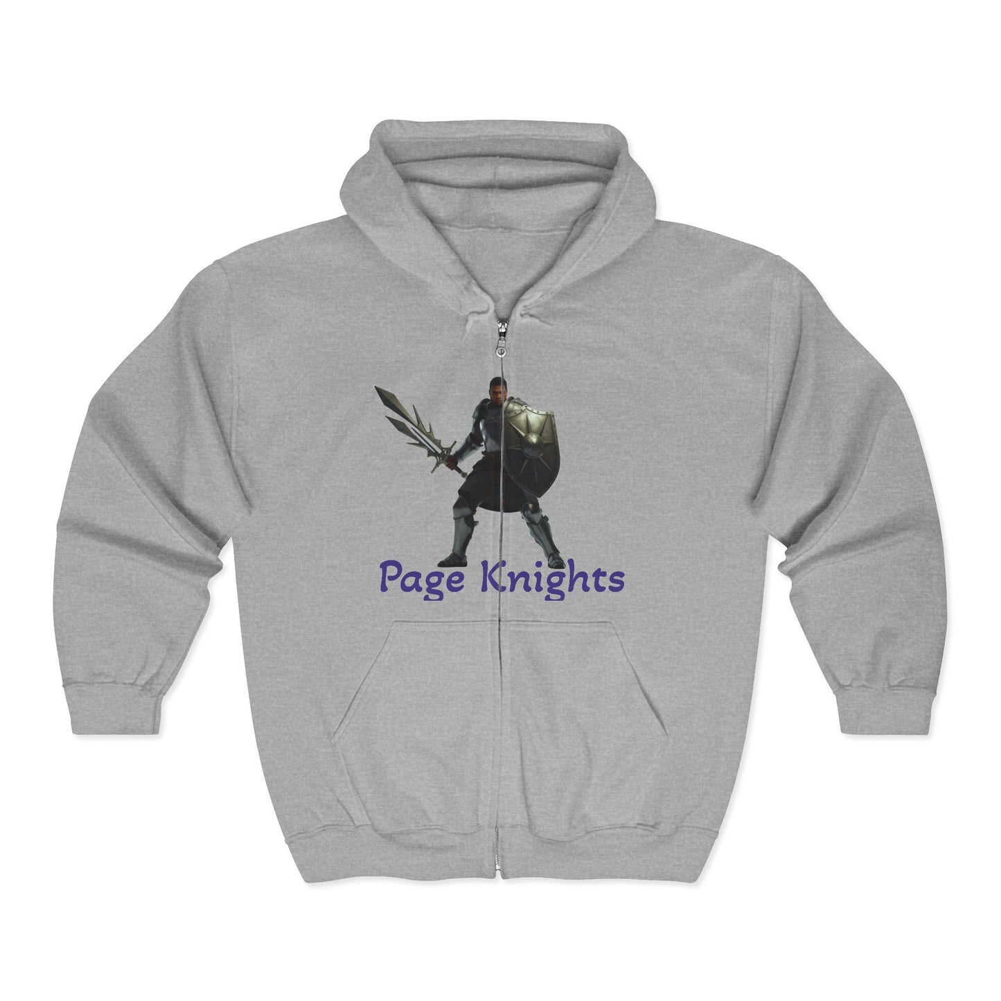 Slayerous Knight Hoodie — Page Unlimited Knights Graphic Zip-Up