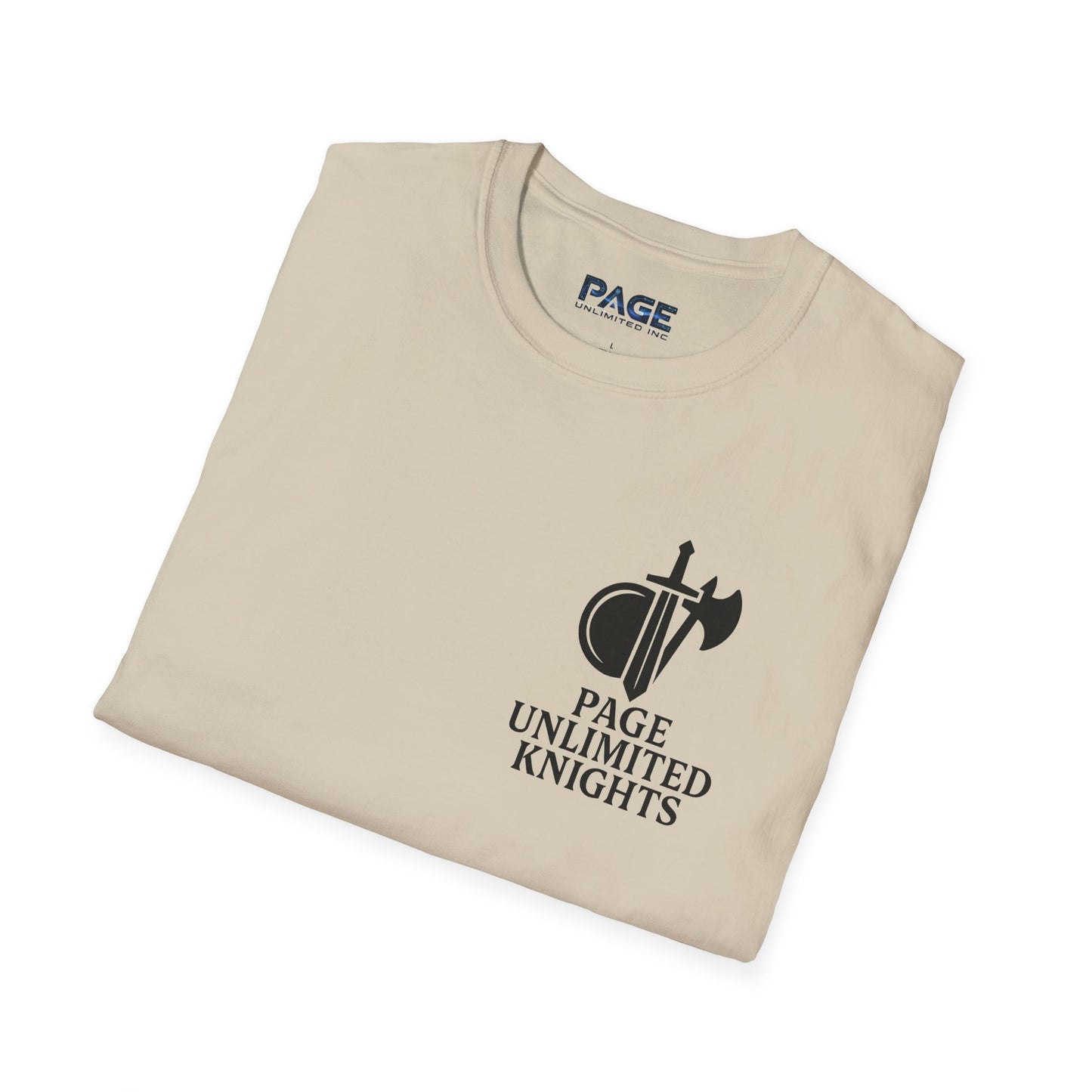 Page Unlimited Knights Castle Shield T-Shirt | Medieval Crest Logo