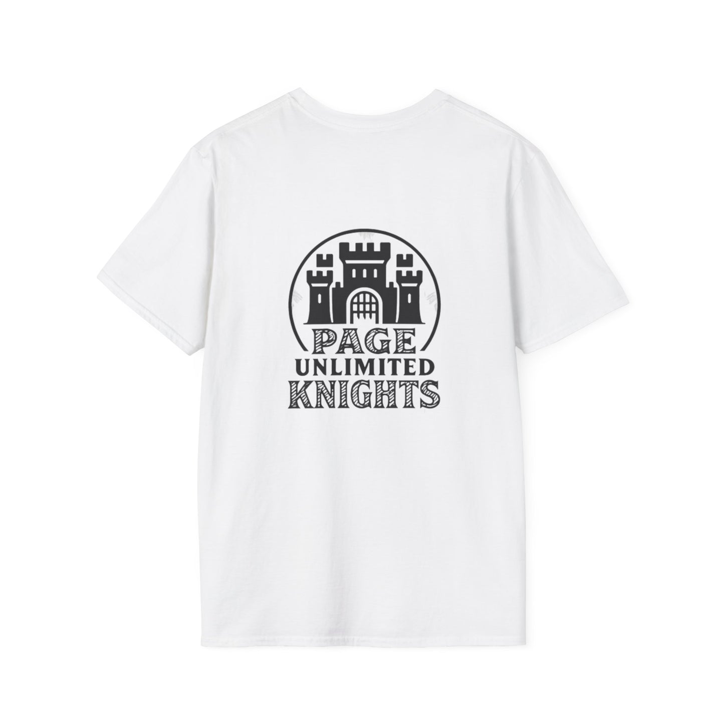 Page Unlimited Knights Castle Shield T-Shirt | Medieval Crest Logo