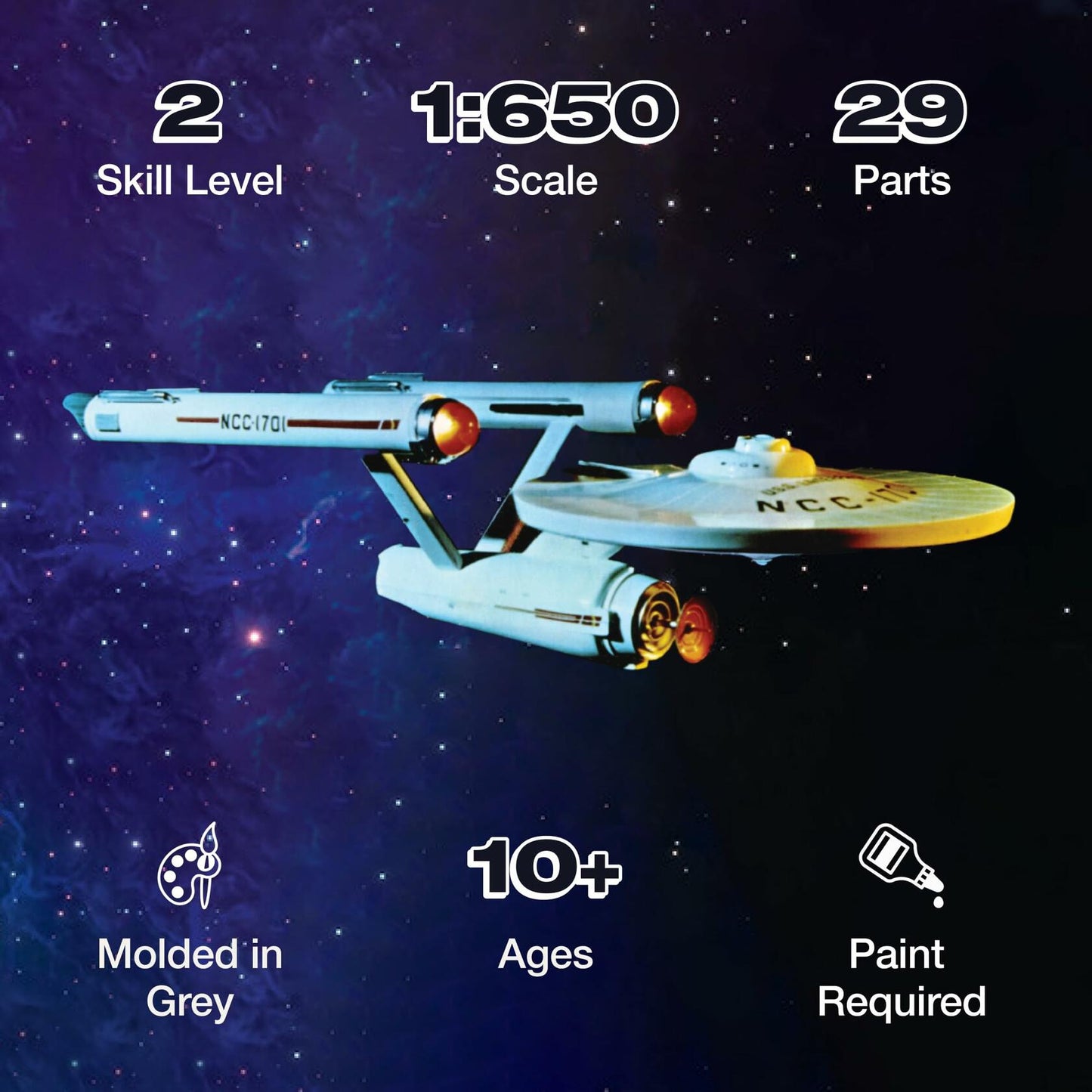 AMT 1296 Star Trek Classic U.S.S. Enterprise 1:650 Model Kit