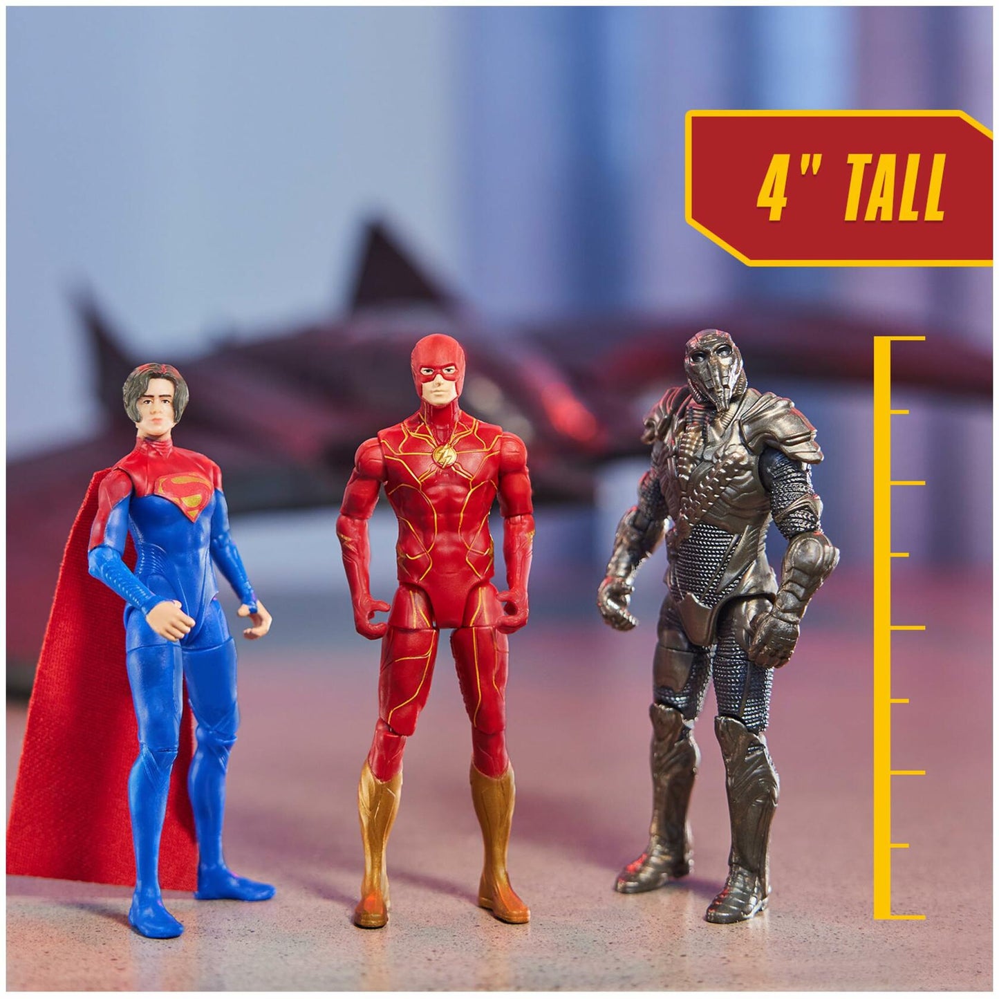 DC Comics, The Flash Batwing Battle Set (Amazon Exclusive)| Supergirl, NAM-Ek, Flash Action Figures, 4-inch | Kids Toys for Boys and Girls Ages 4+