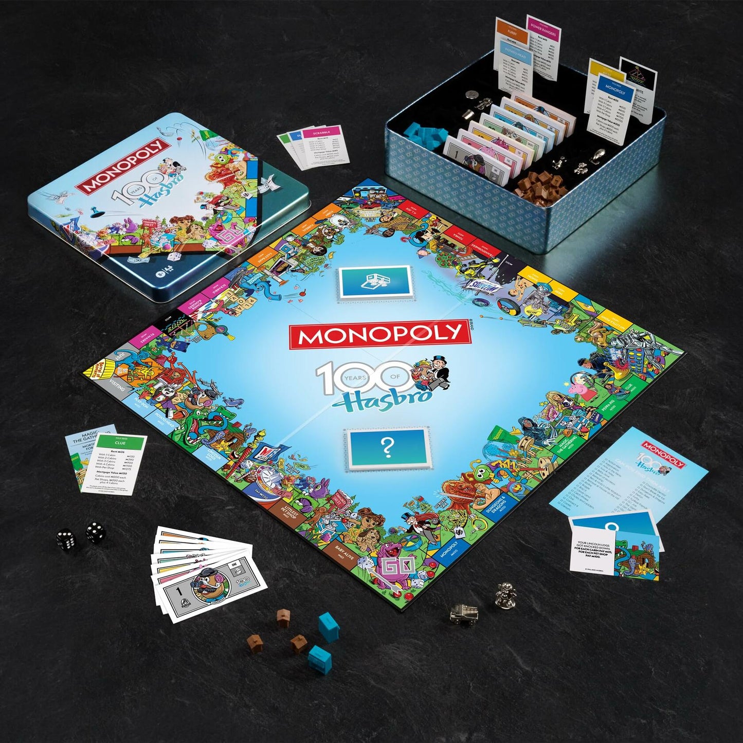WS Game Company Monopoly Hasbro 100th Anniversary Edition Board Game in Collectible Tin