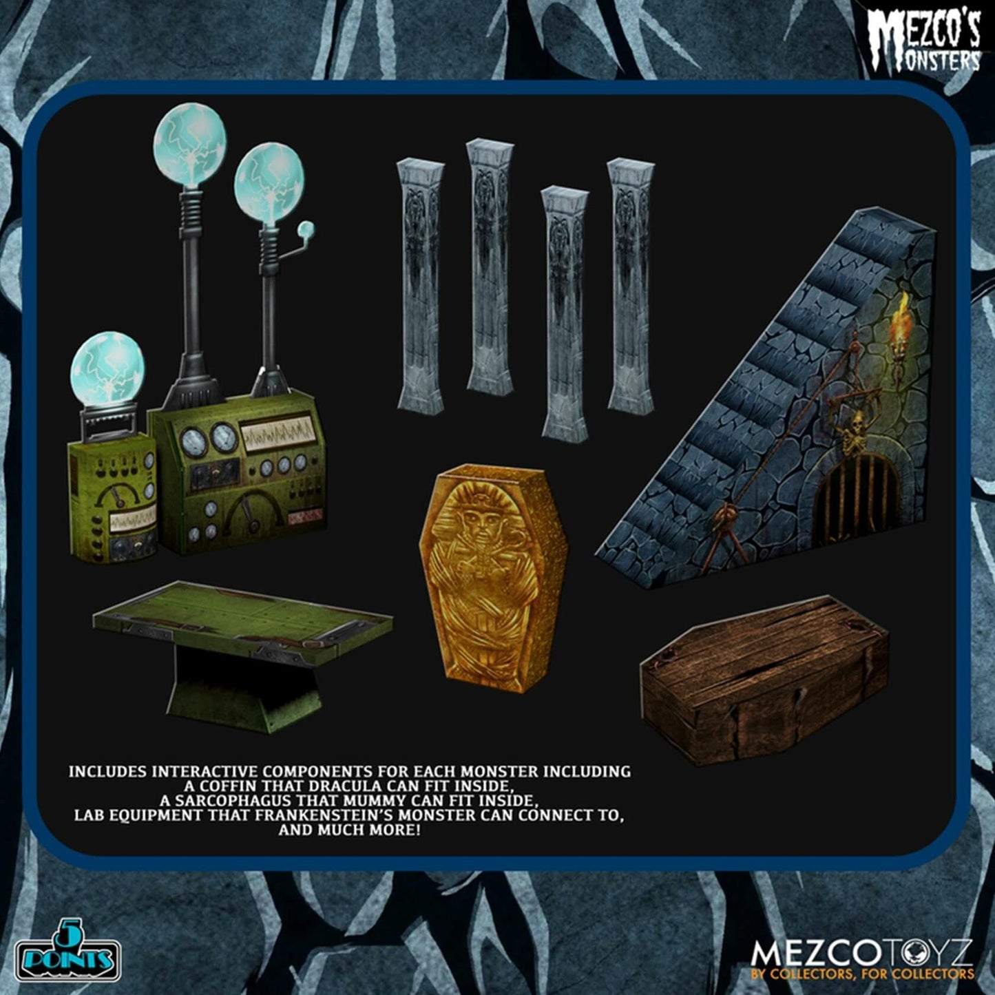 Mezco - 5 Points Mezco's Monsters - Tower of Fear Deluxe Boxed Set, Mezco, Gifts