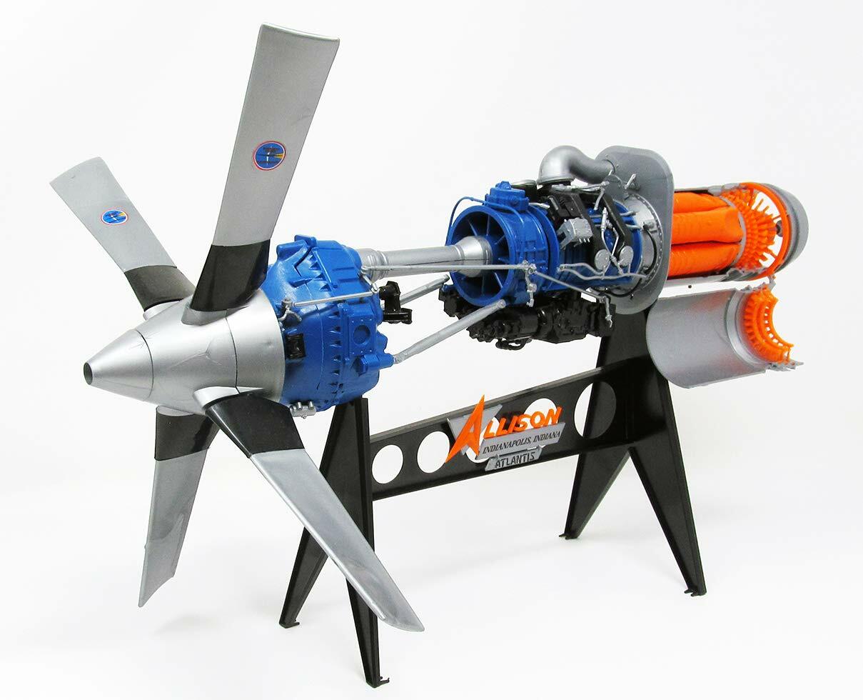 ATLANTIS TOY & HOBBY Plastic Model Kit-Allision Prop Jet 501-D13 Engine, Multicolor