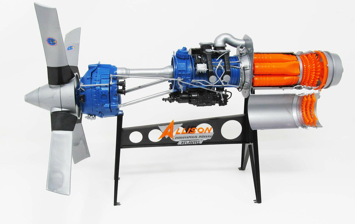 ATLANTIS TOY & HOBBY Plastic Model Kit-Allision Prop Jet 501-D13 Engine, Multicolor