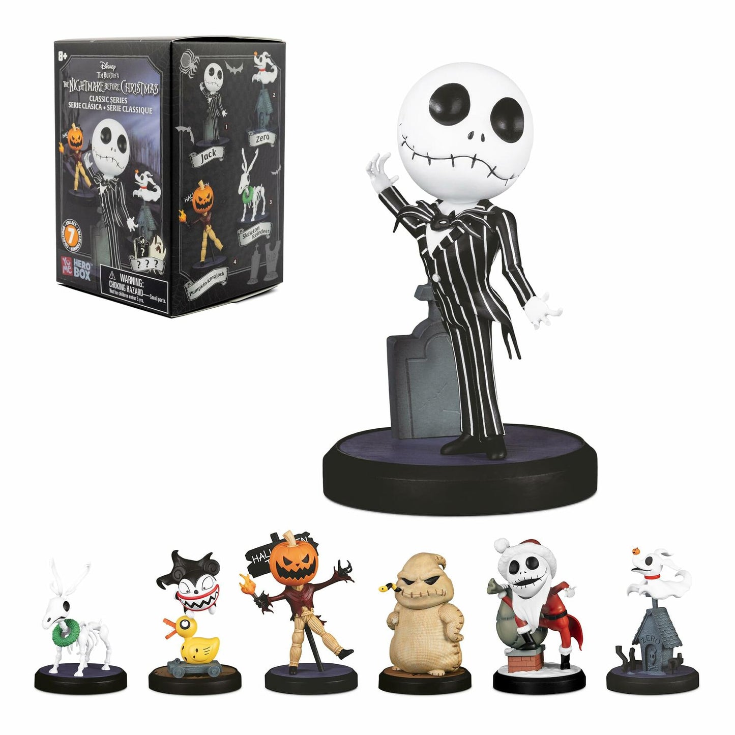 YuMe Disney's The Nightmare Before Christmas Classic Series Hero Box - Blind Box (1 Pack) 4" Collectible Toy Figurines,
