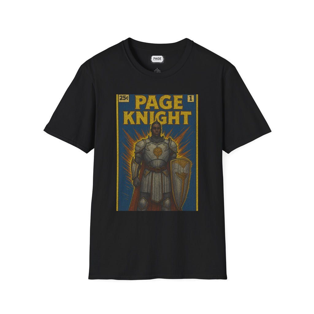 Page Knight Unisex Softstyle T-Shirt  Comic Book Art, Graphic Tee