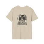 Page Unlimited Knights Castle Shield T-Shirt | Medieval Crest Logo