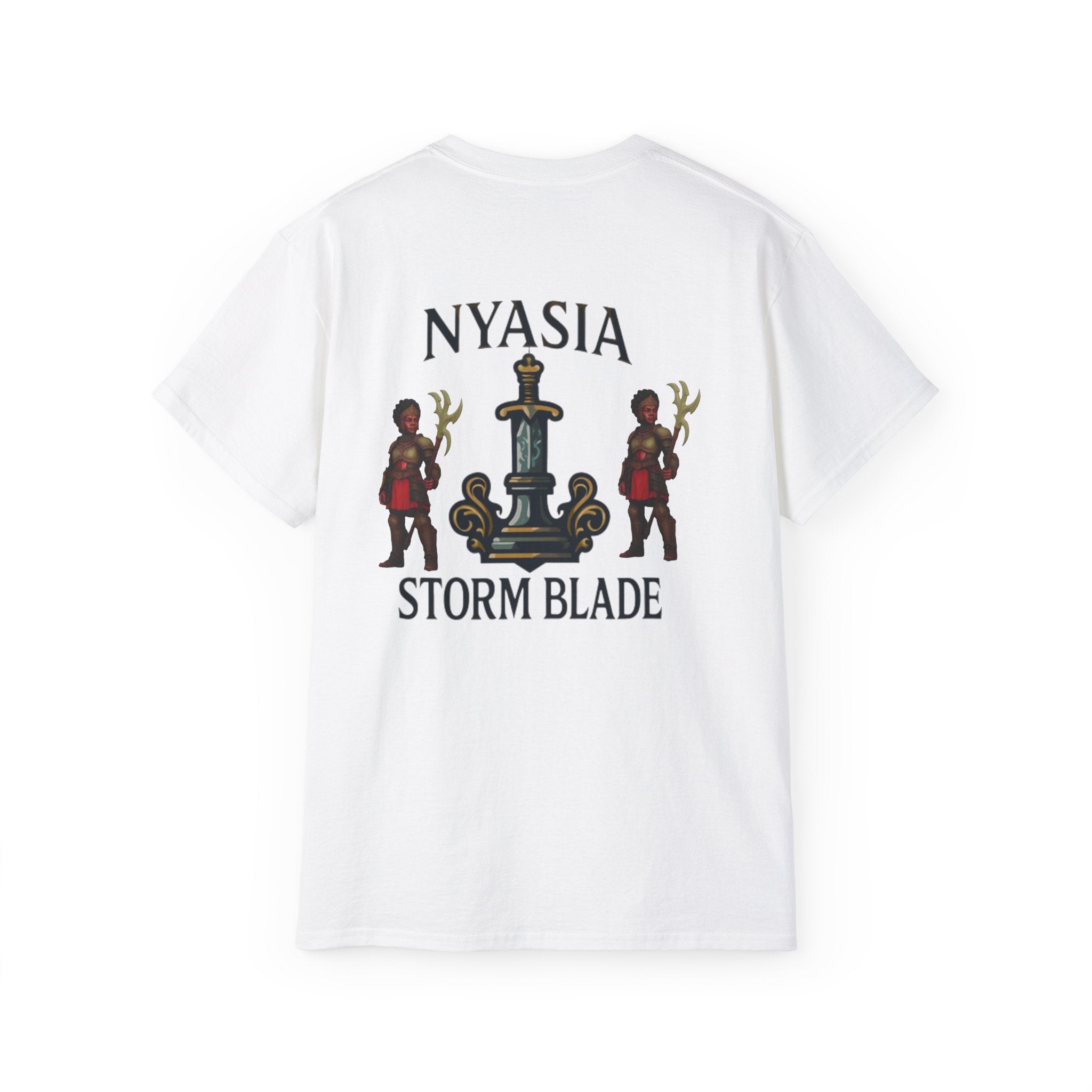 Unisex Page Knights T-Shirt – Nyasia Storm blade Ebony Flame Legacy Graphic Tee