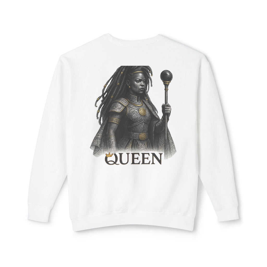 Regal African Queen Sweatshirt — Queen Warrior Graphic Crewneck