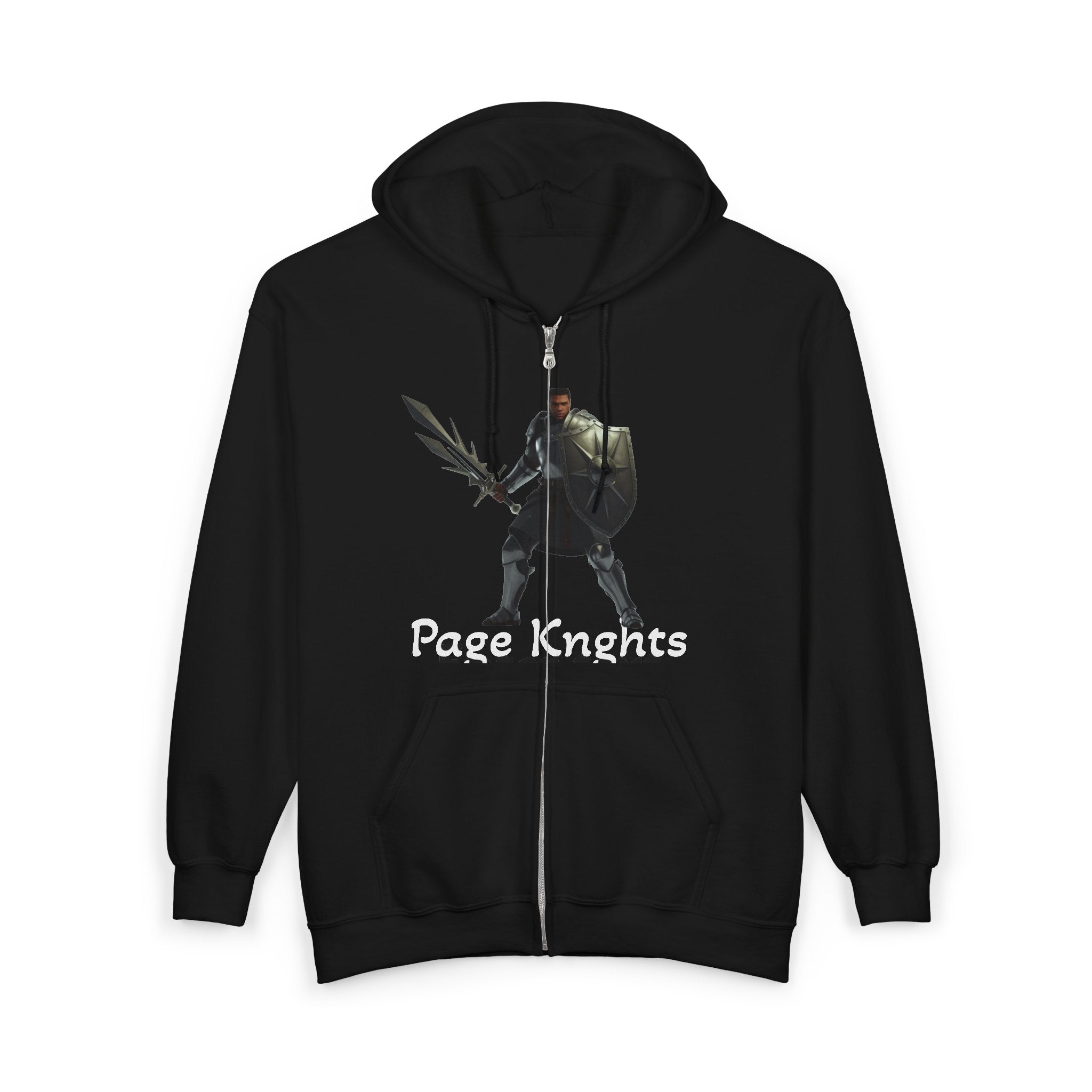 Slayerous Knight Hoodie — Page Unlimited Knights Graphic Zip-Up