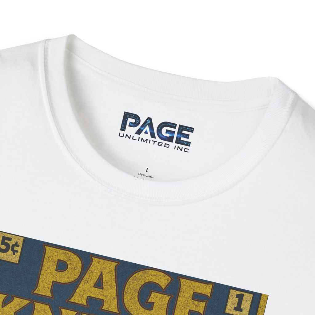 Page Knight Unisex Softstyle T-Shirt  Comic Book Art, Graphic Tee