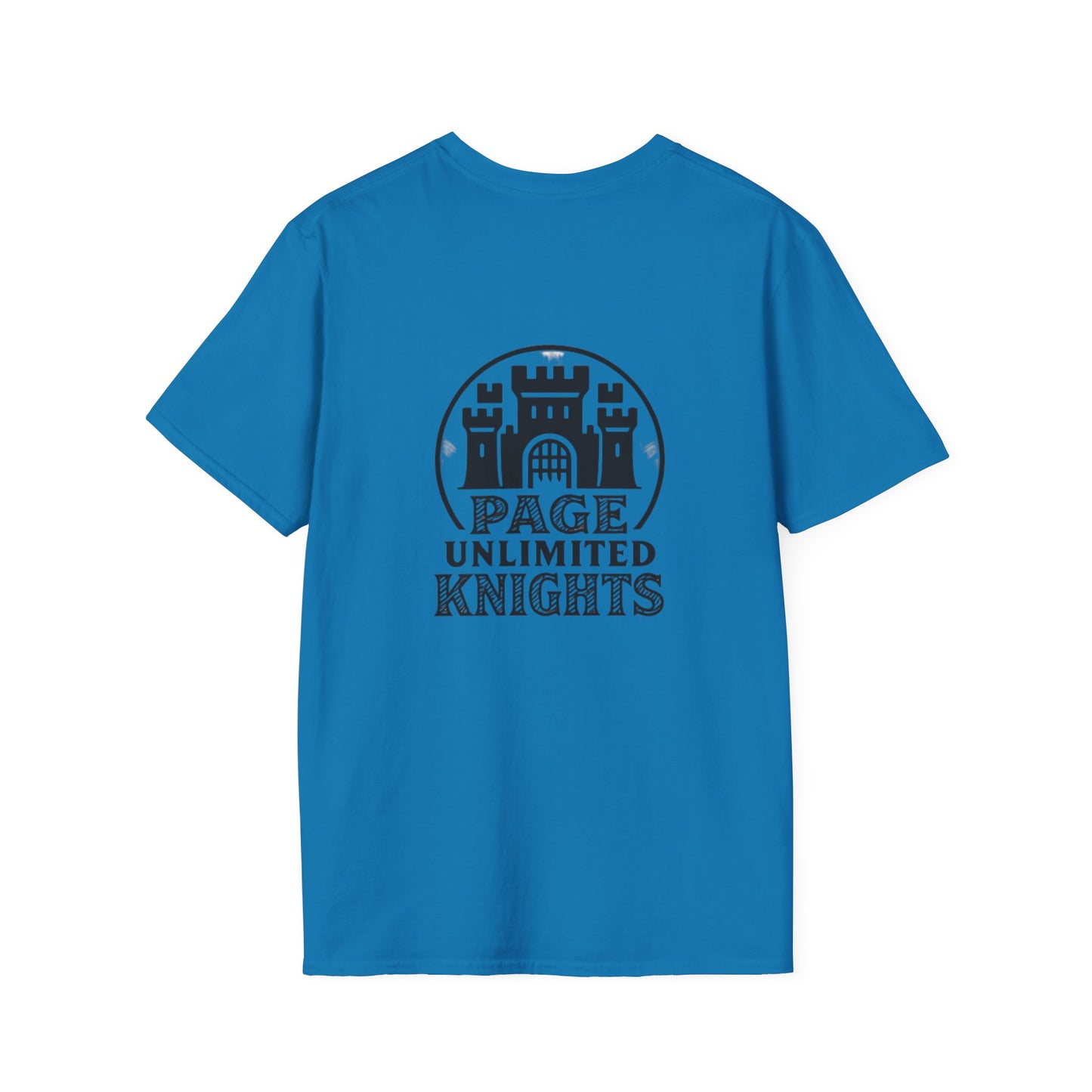 Page Unlimited Knights Castle Shield T-Shirt | Medieval Crest Logo