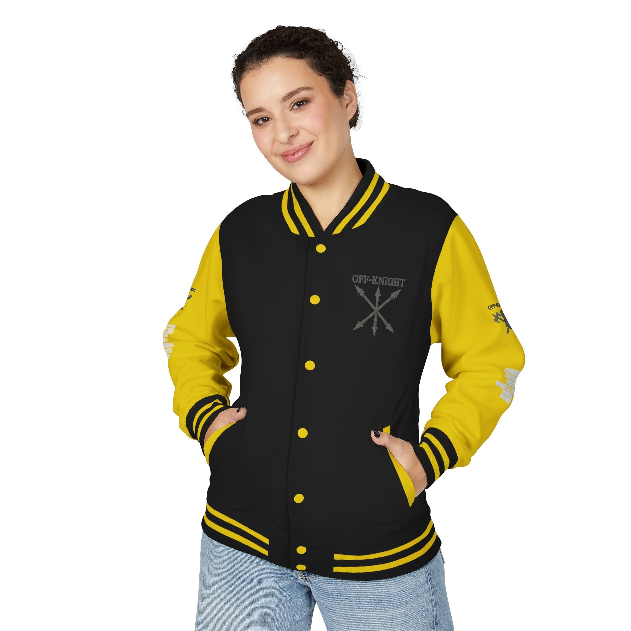 Off Knight Letterman Jacket | Page Unlimited Knights