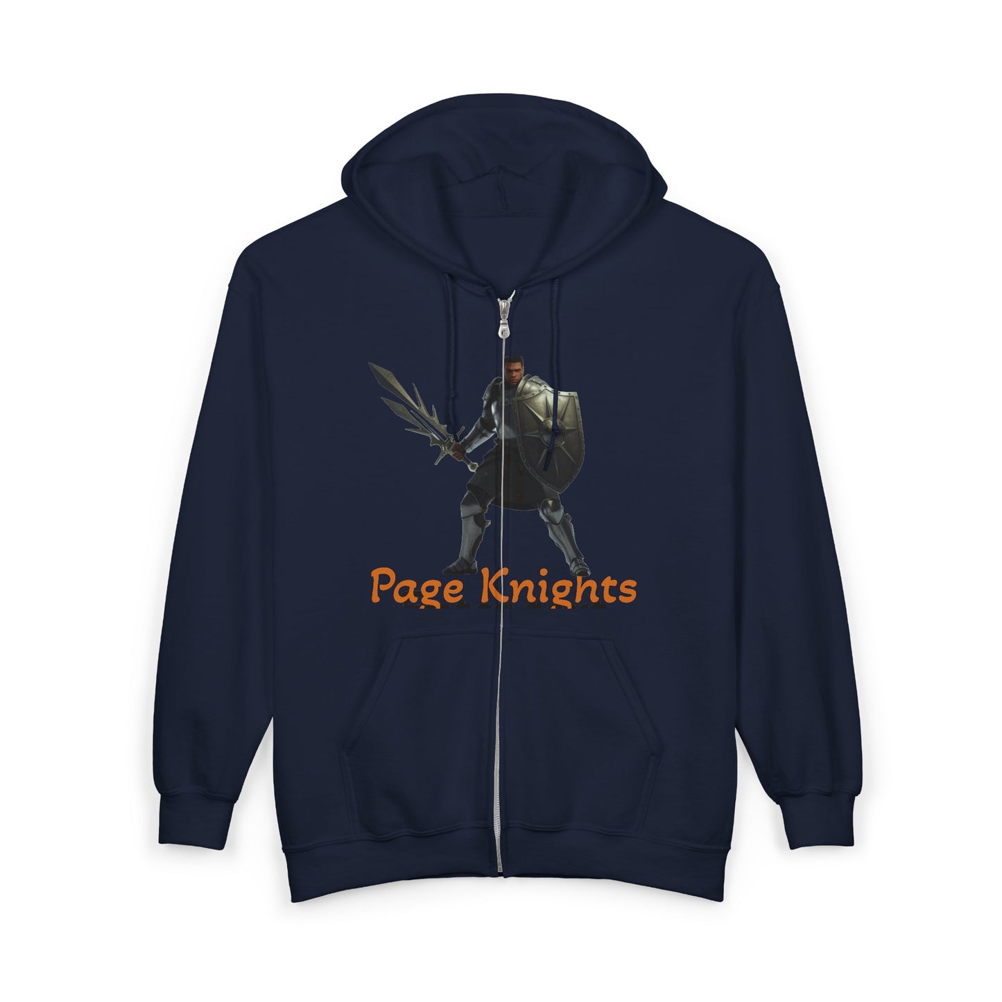 Slayerous Knight Hoodie — Page Unlimited Knights Graphic Zip-Up