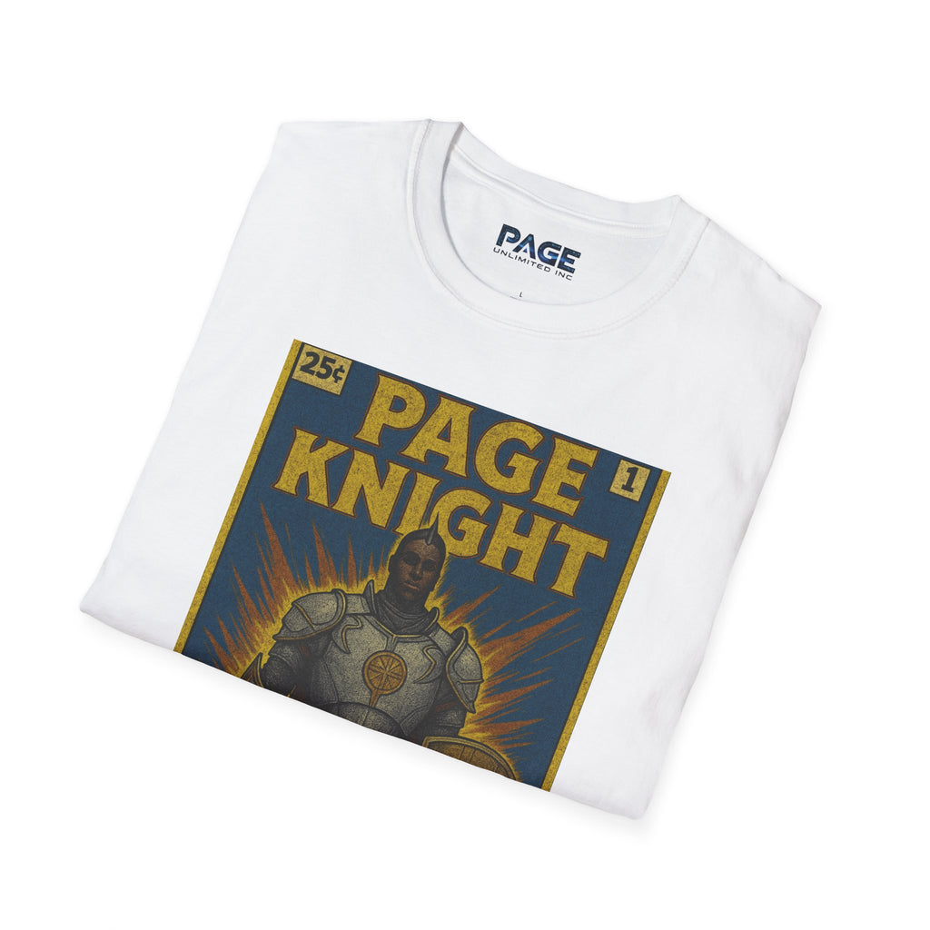 Page Knight Unisex Softstyle T-Shirt  Comic Book Art, Graphic Tee