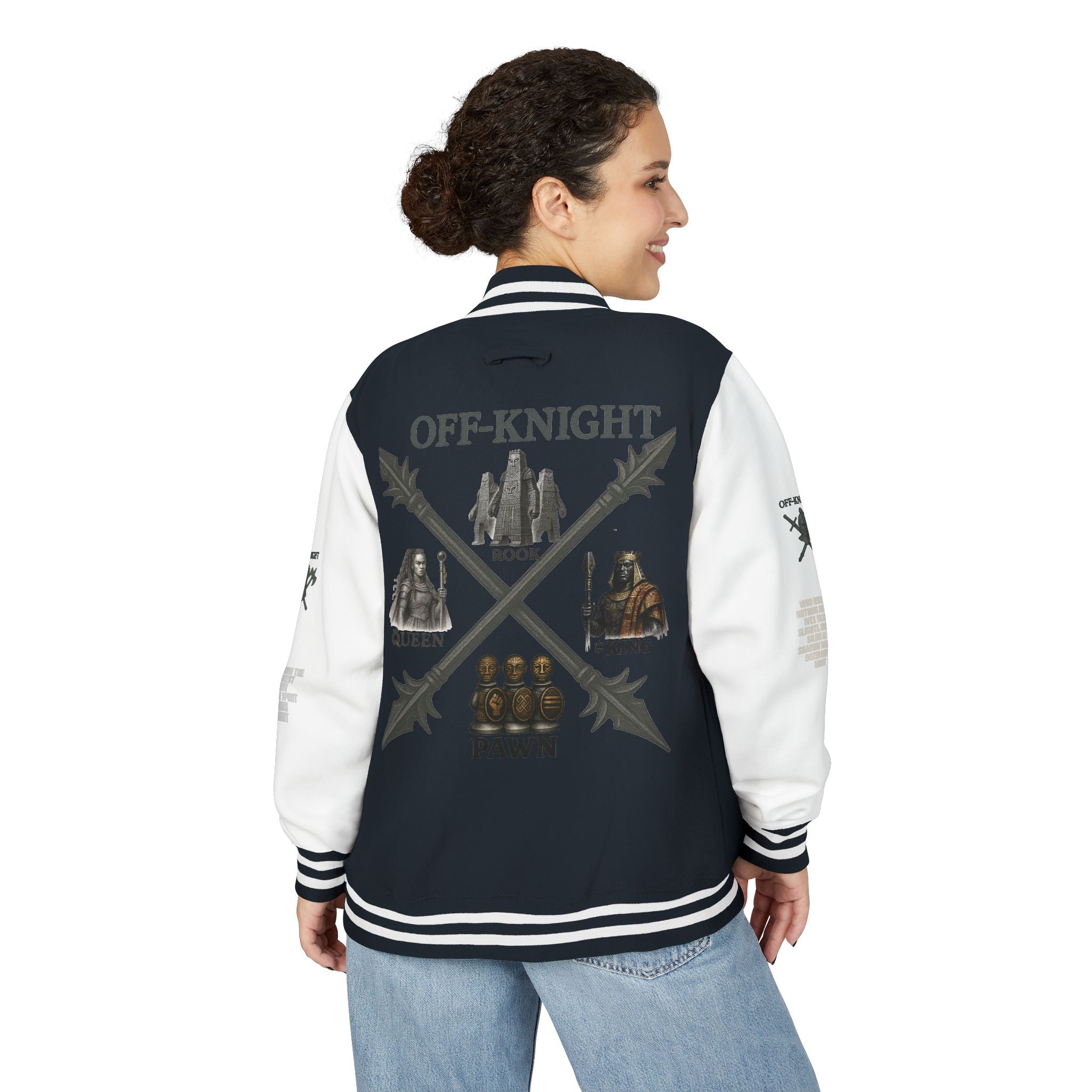 Off Knight Letterman Jacket | Page Unlimited Knights