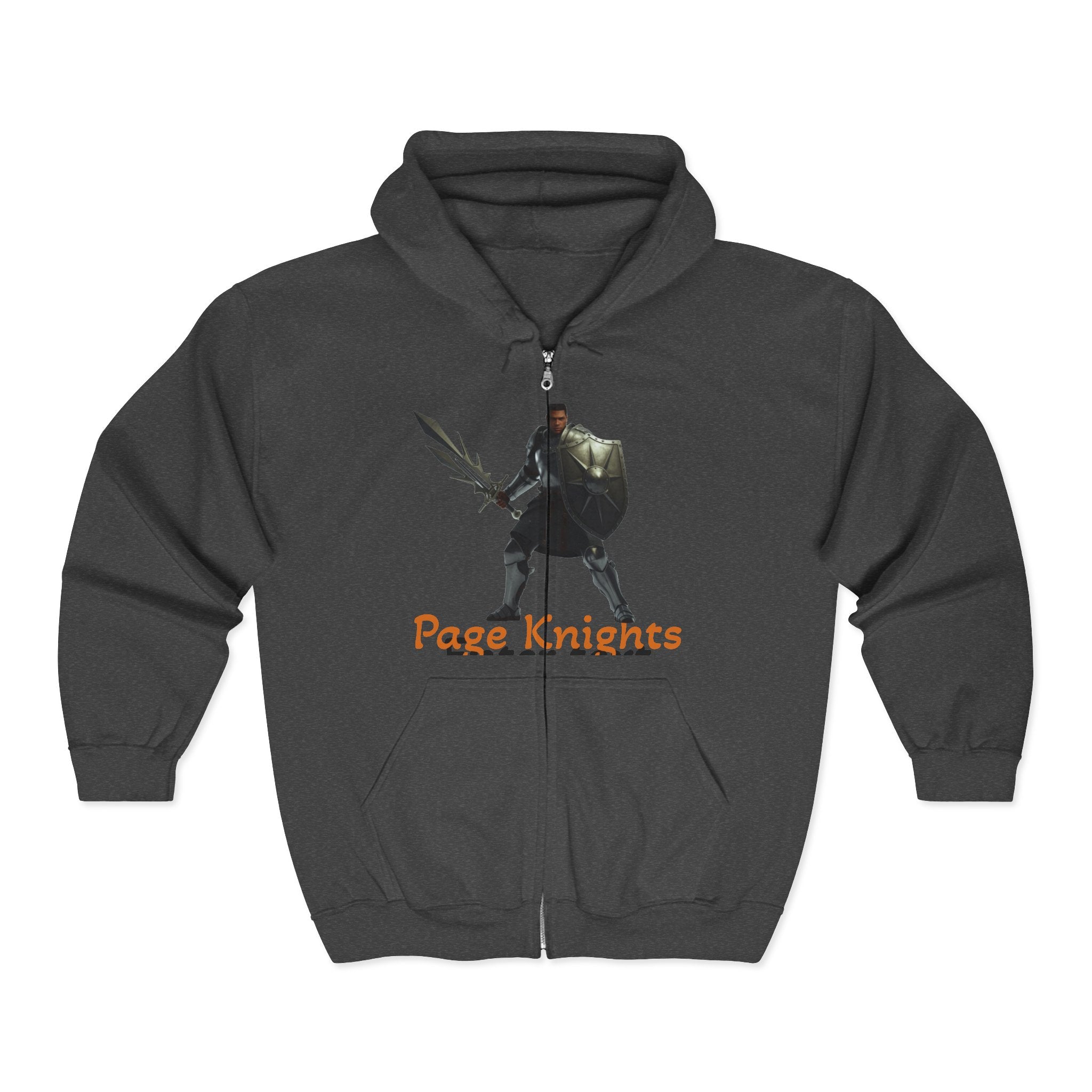 Slayerous Knight Hoodie — Page Unlimited Knights Graphic Zip-Up