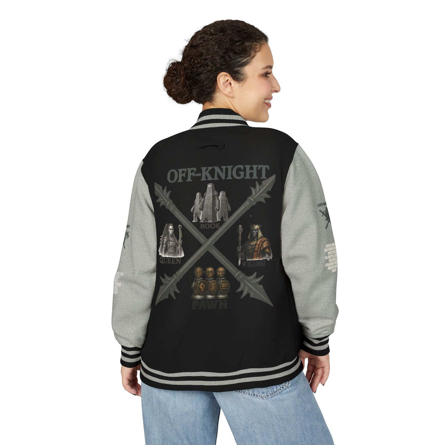 Off Knight Letterman Jacket | Page Unlimited Knights