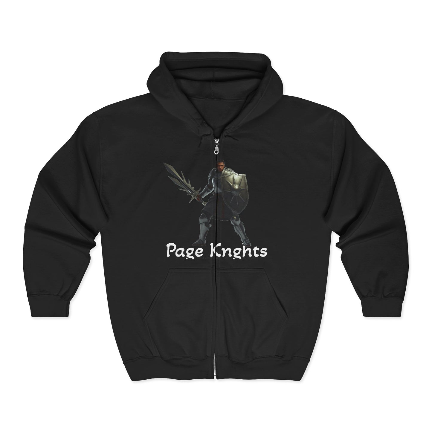 Slayerous Knight Hoodie — Page Unlimited Knights Graphic Zip-Up