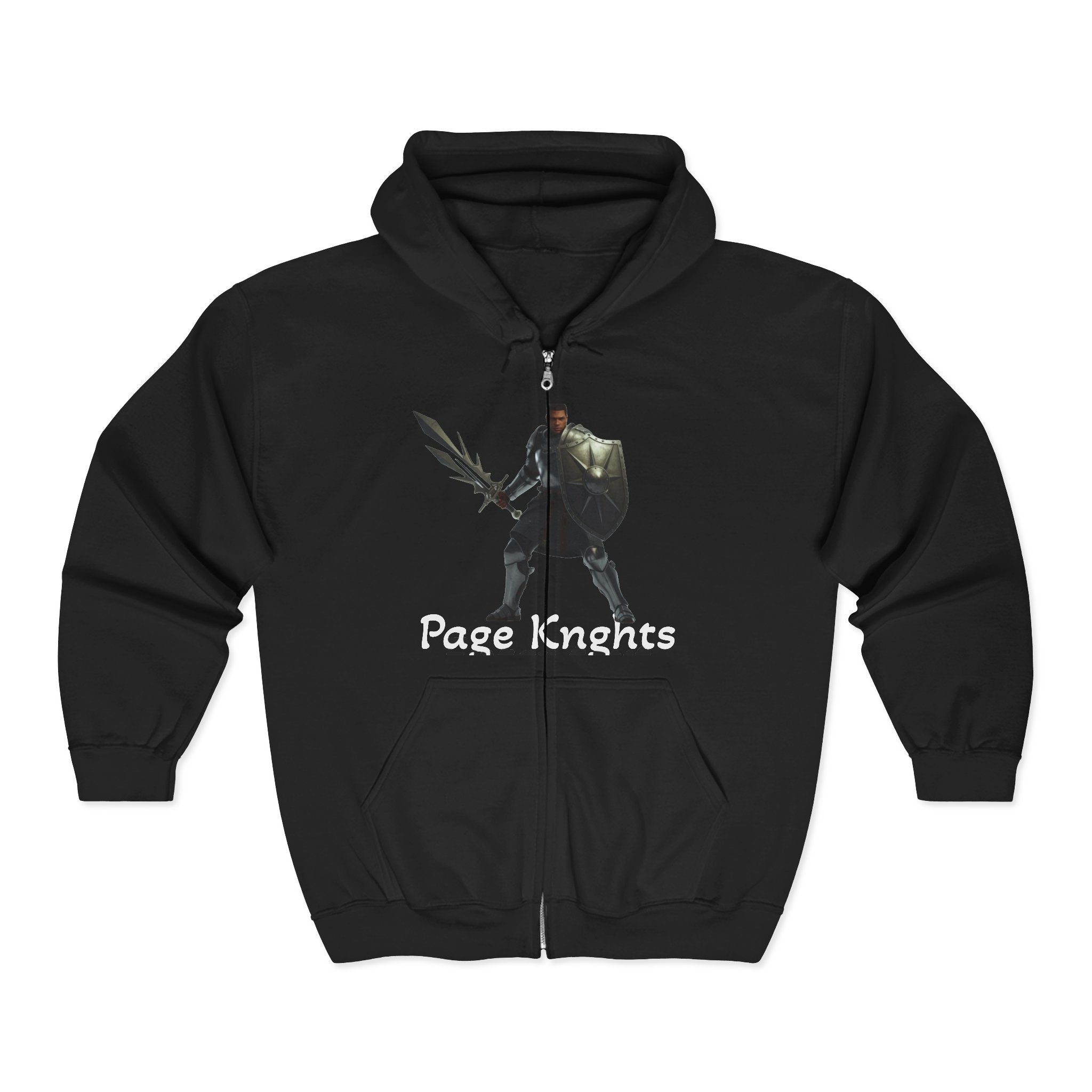 Slayerous Knight Hoodie — Page Unlimited Knights Graphic Zip-Up