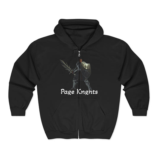 Slayerous Knight Hoodie — Page Unlimited Knights Graphic Zip-Up