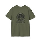 Page Unlimited Knights Castle Shield T-Shirt | Medieval Crest Logo