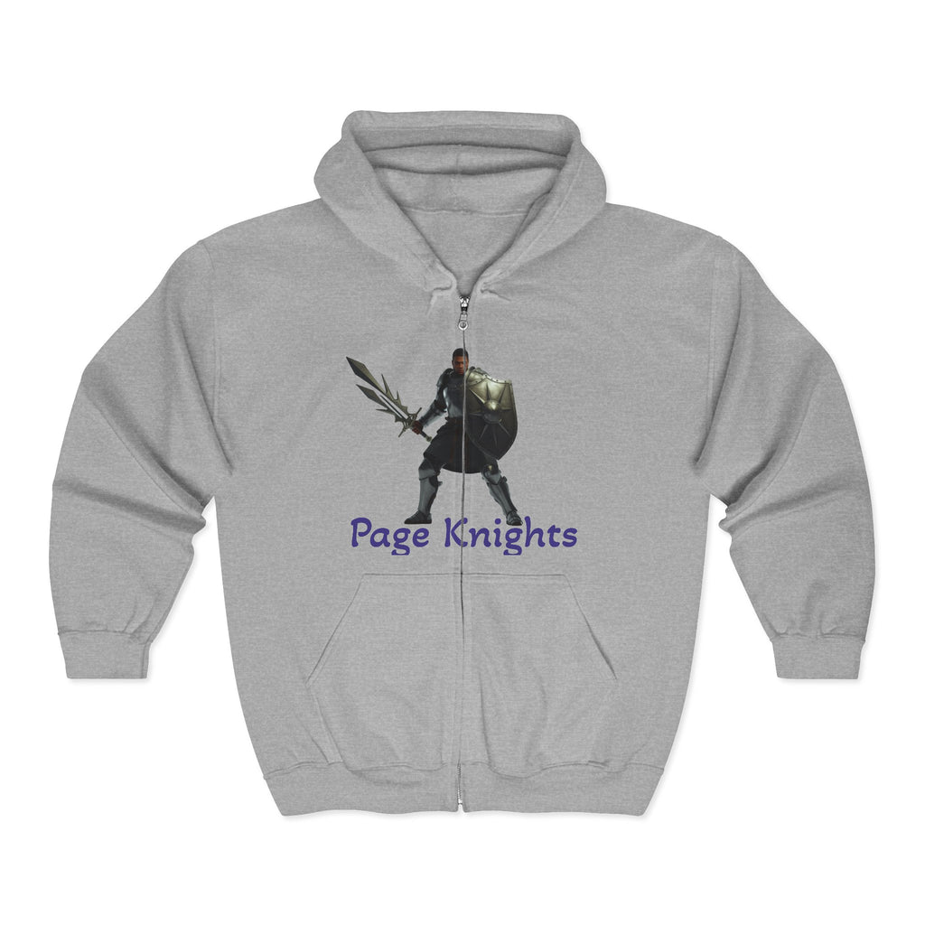Slayerous Knight Hoodie — Page Unlimited Knights Graphic Zip-Up
