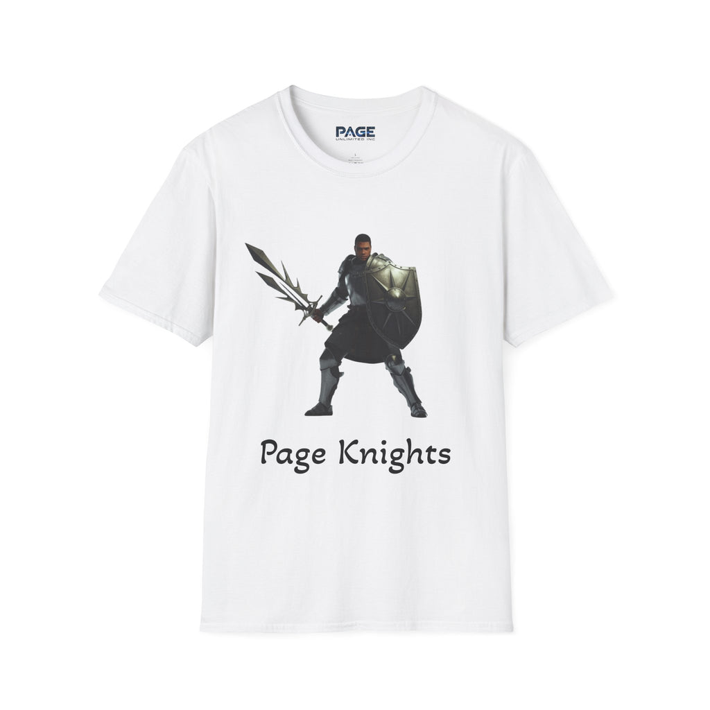 Unisex Page Knights T-Shirt – Ebony Flame Legacy Graphic Tee