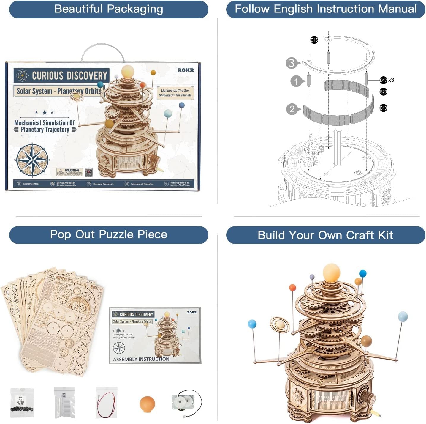 Robotime ROKR Rotatable 3D Wooden Puzzle