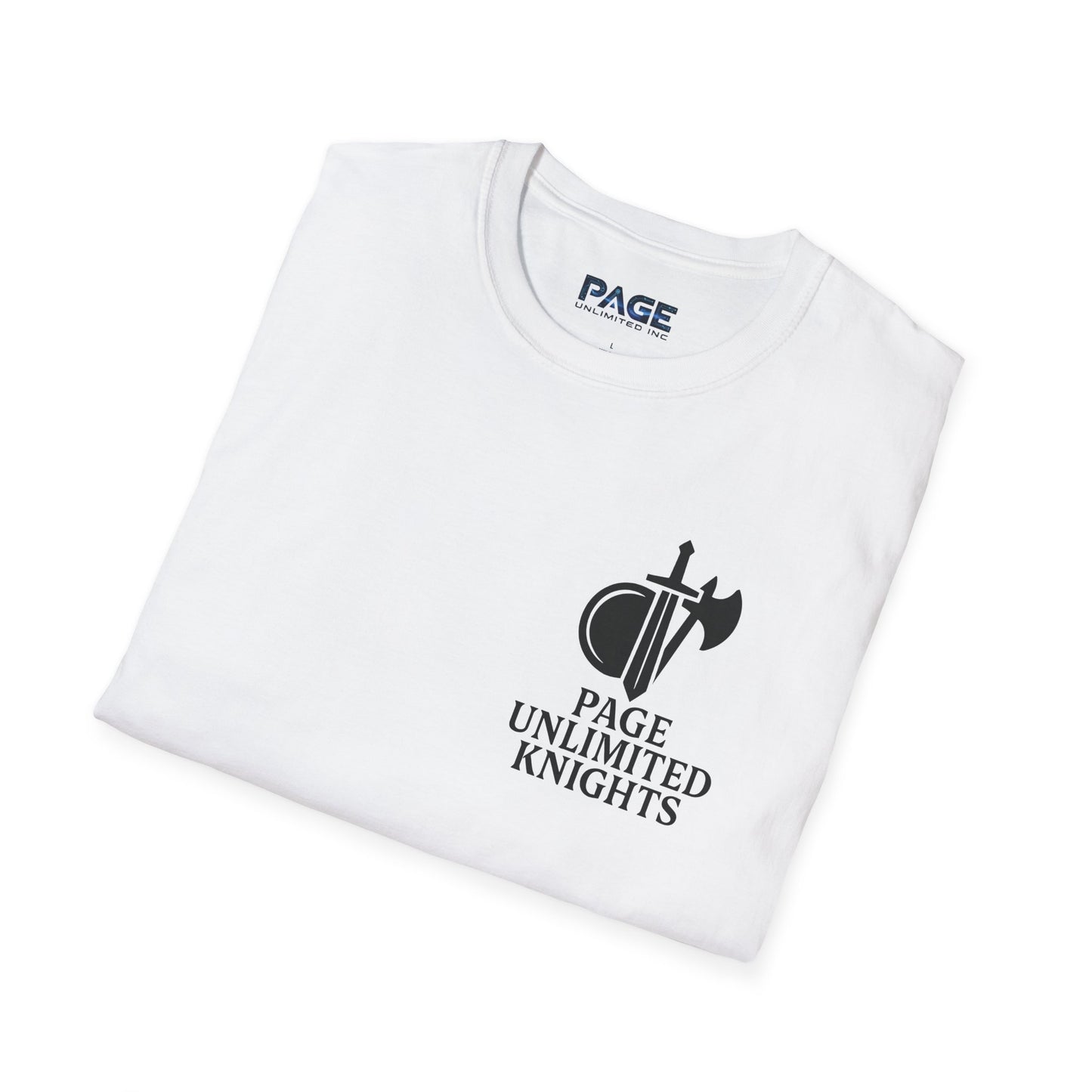 Page Unlimited Knights Castle Shield T-Shirt | Medieval Crest Logo