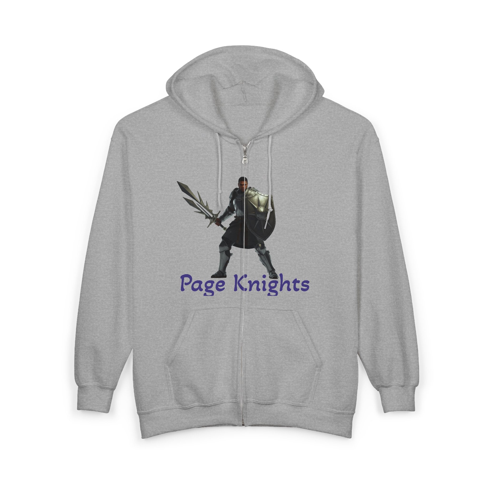 Slayerous Knight Hoodie — Page Unlimited Knights Graphic Zip-Up