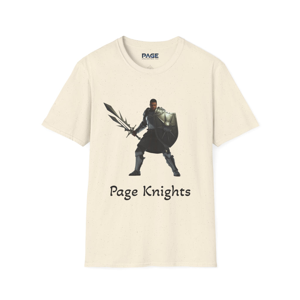 Unisex Page Knights T-Shirt – Ebony Flame Legacy Graphic Tee