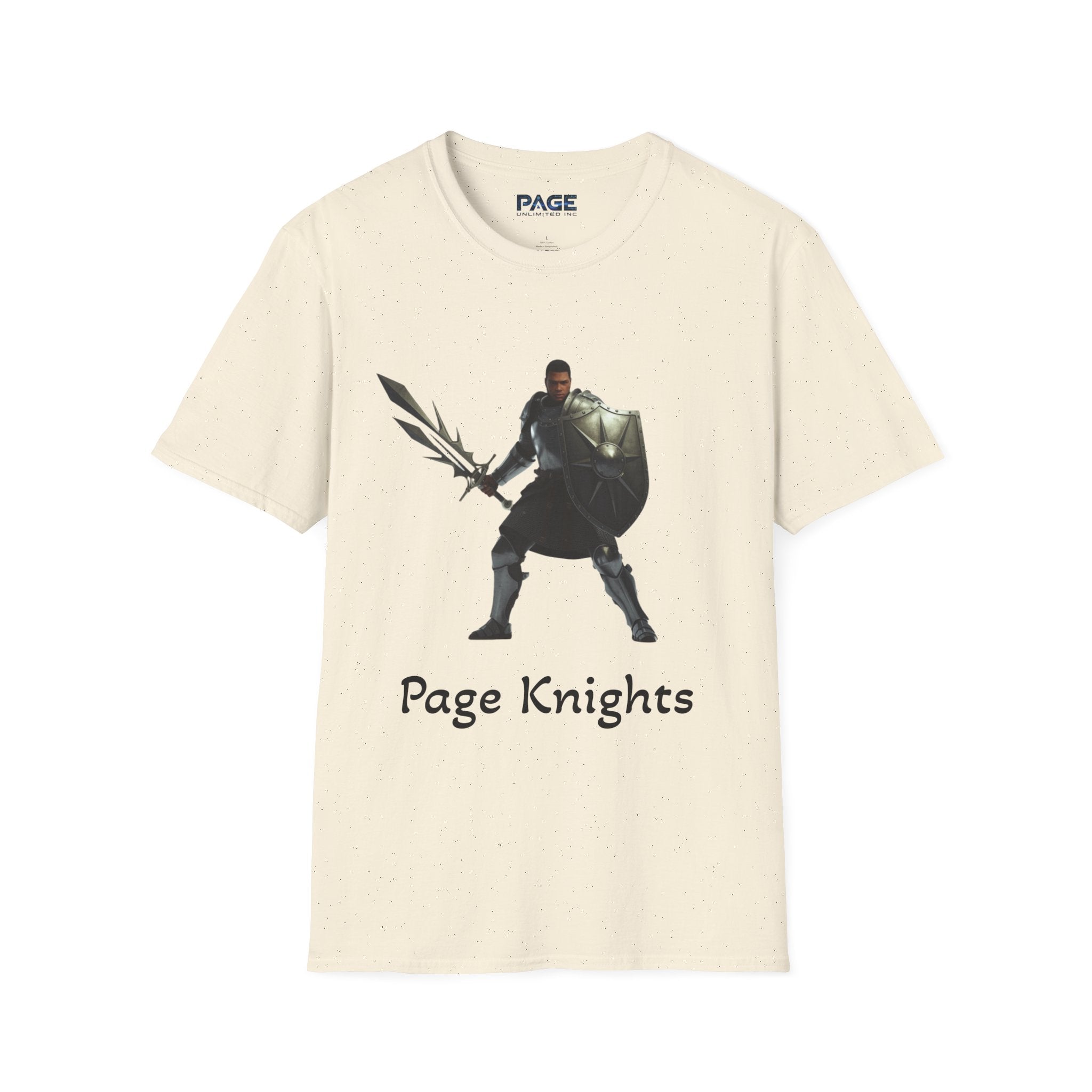 Unisex Page Knights T-Shirt – Ebony Flame Legacy Graphic Tee
