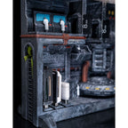 Diorama décoratif imprimé en 3D représentant la base d'OVNI de la Zone 51 (modèle PLA).