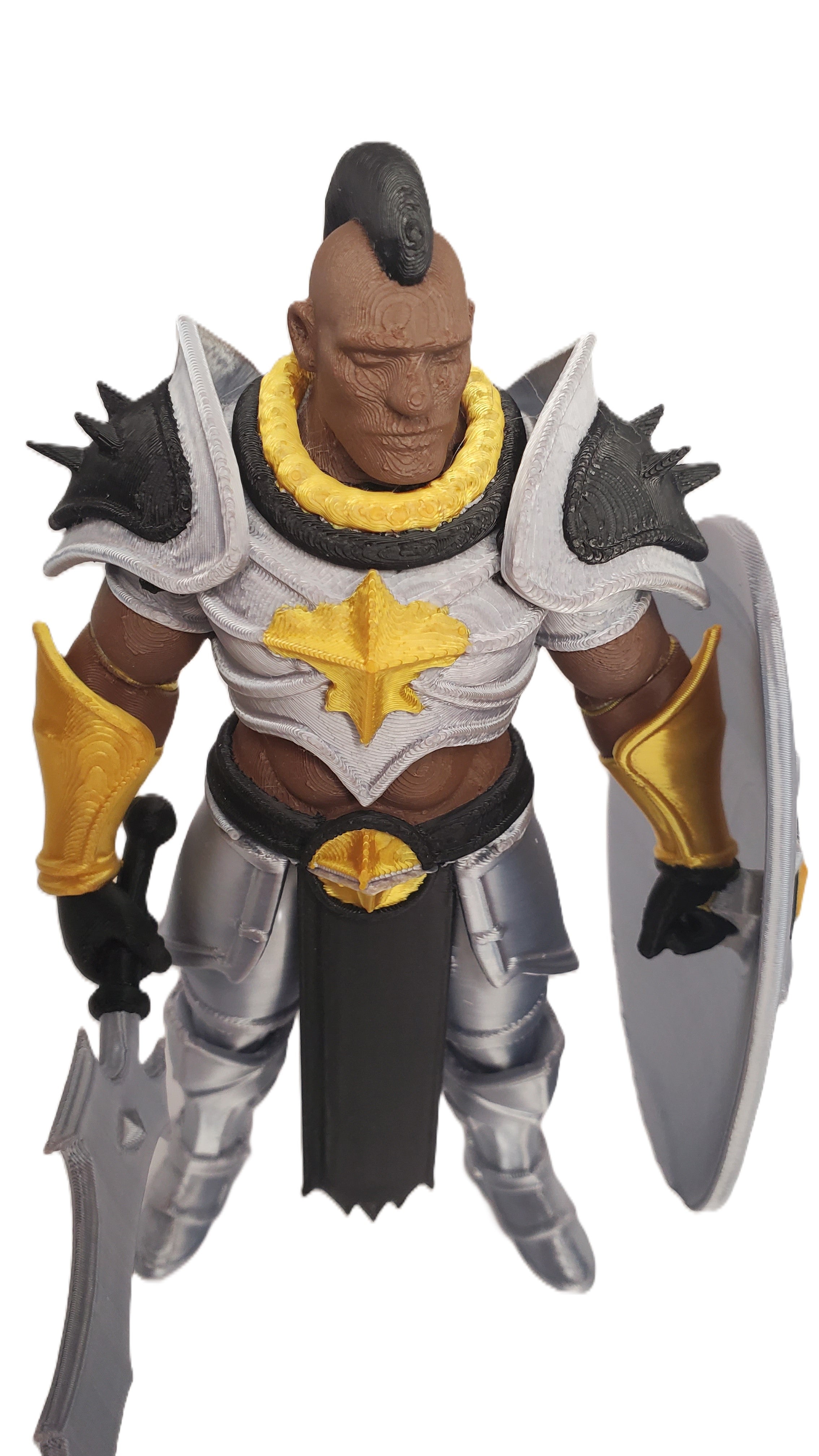 Brutus Knight 7in Fantasy Warrior 3D Printed Figure Page Unlimited Knights