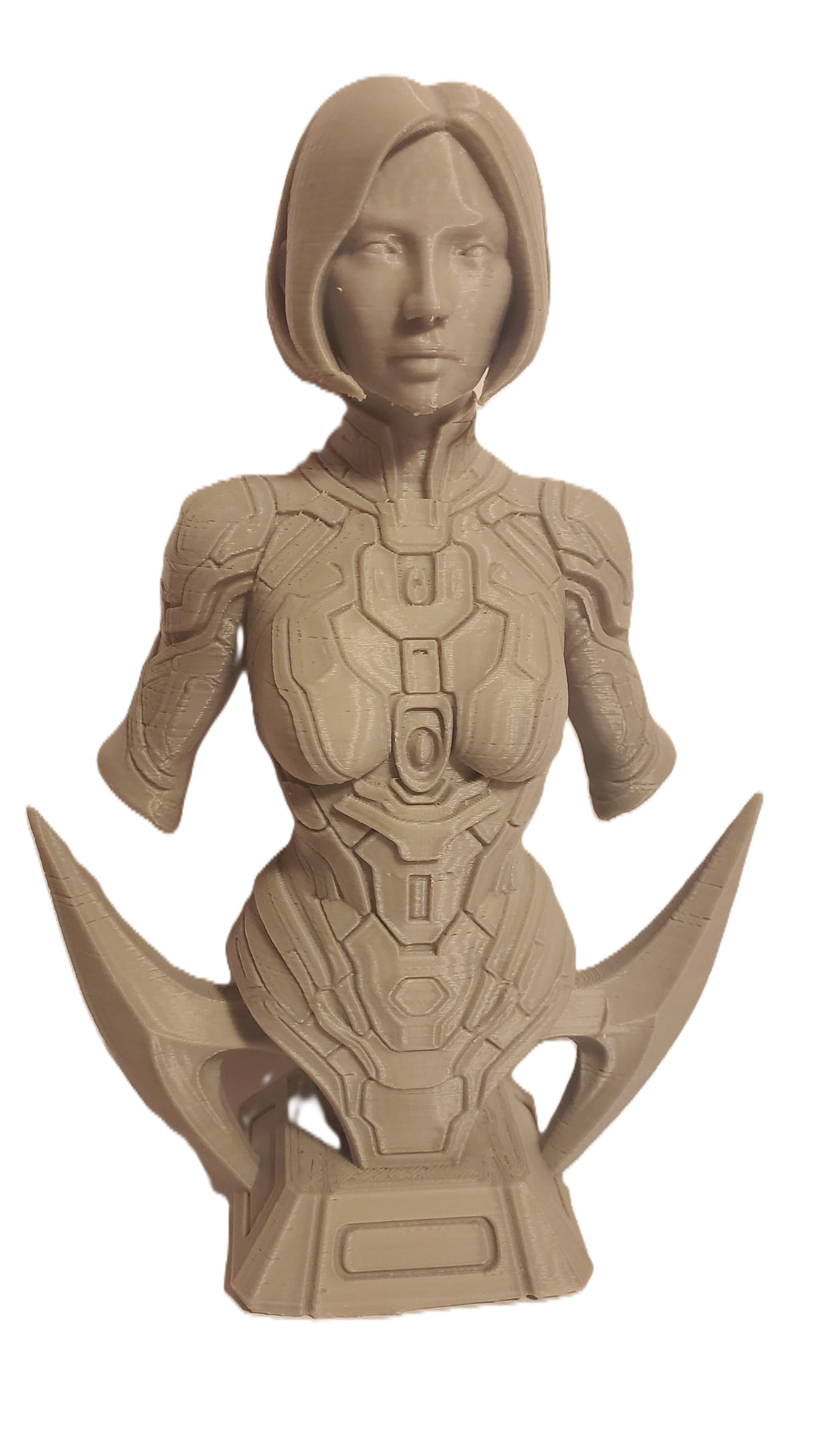 Buste de Cortana Halo imprimé en 3D (fan art) | Figurine personnalisée de 18 cm en PLA non peinte