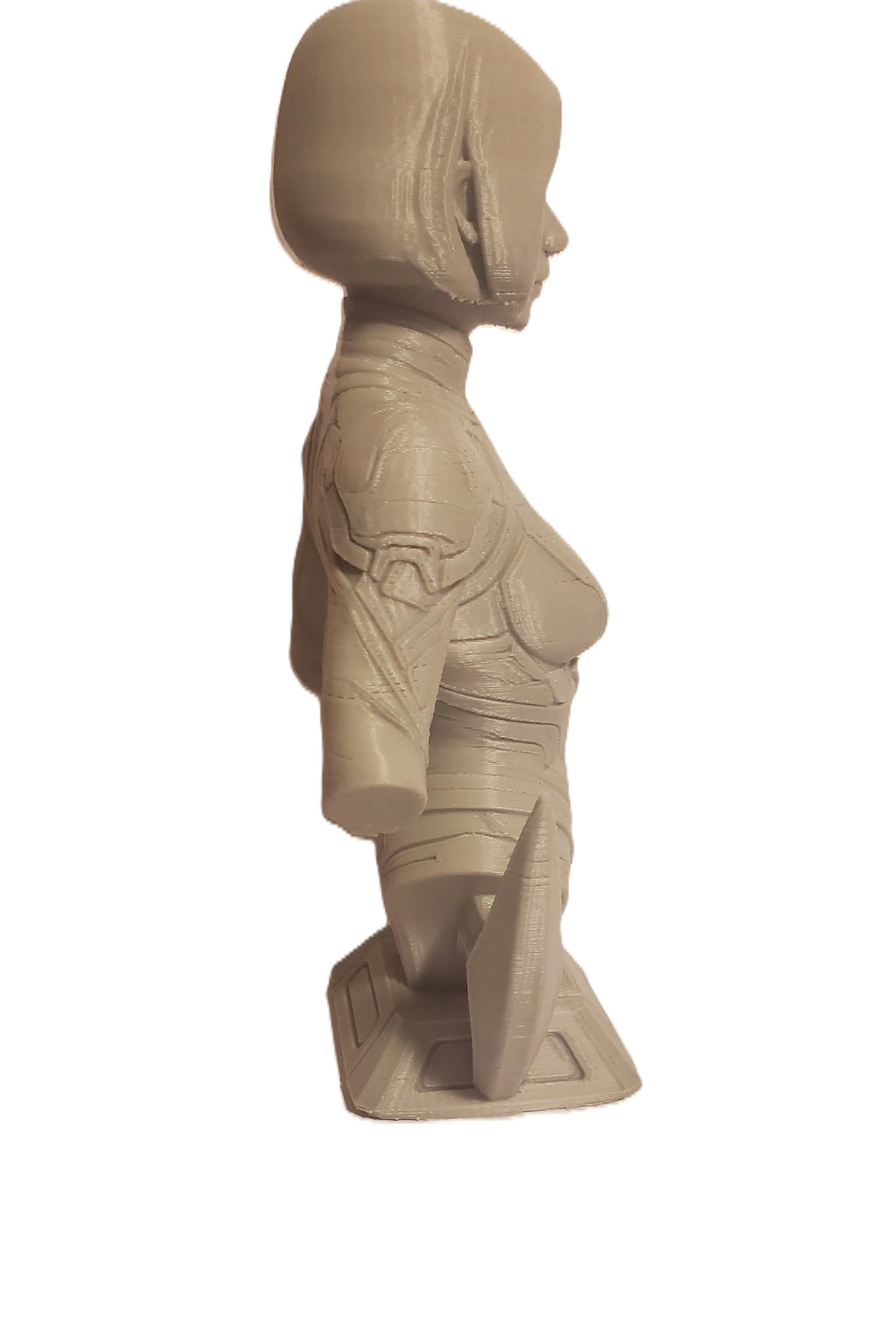 Buste de Cortana Halo imprimé en 3D (fan art) | Figurine personnalisée de 18 cm en PLA non peinte