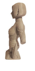 Buste de Cortana Halo imprimé en 3D (fan art) | Figurine personnalisée de 18 cm en PLA non peinte