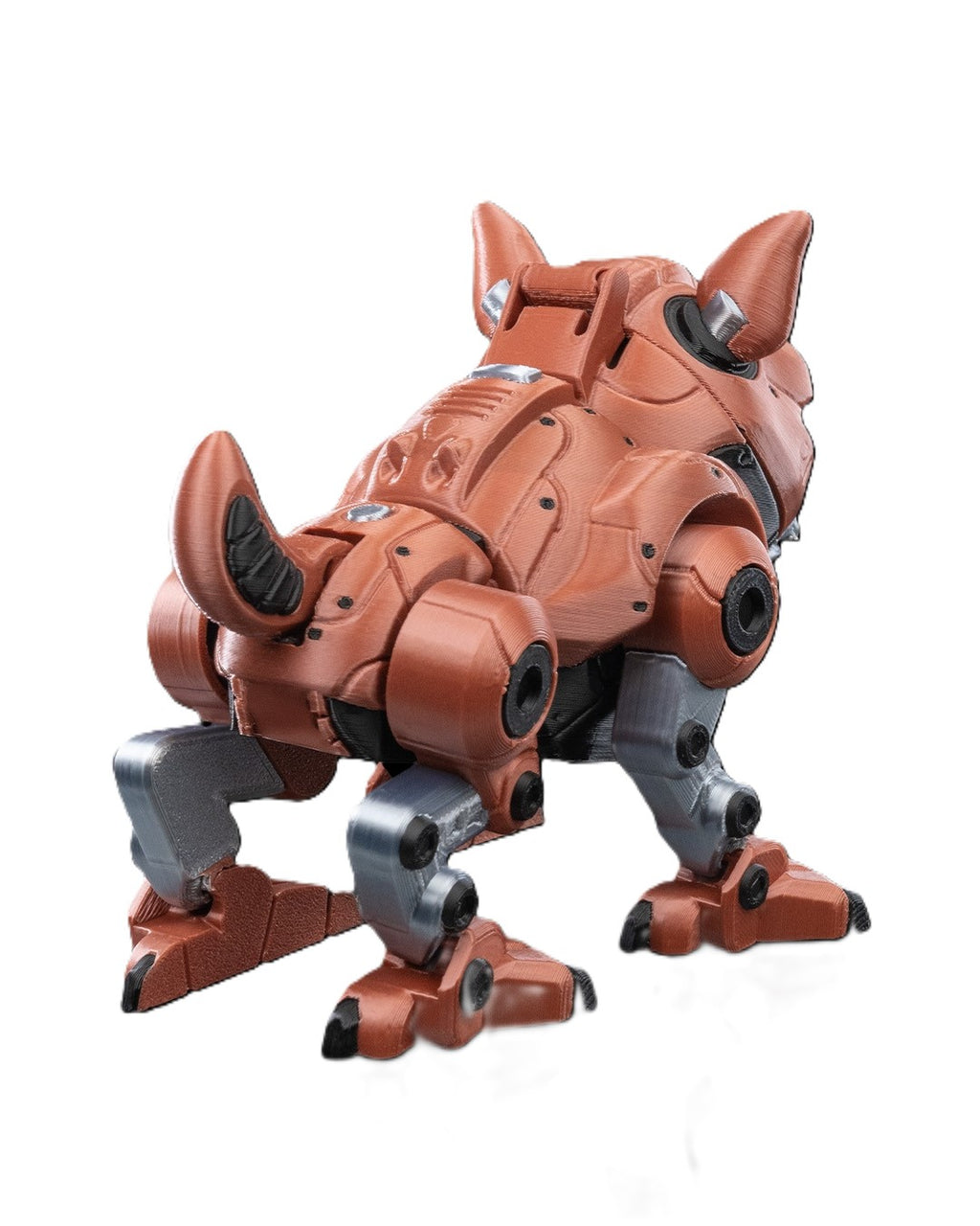 3D Printed Dogbot Mech Robot Figure Sci Fi Desk Display 5in Tall