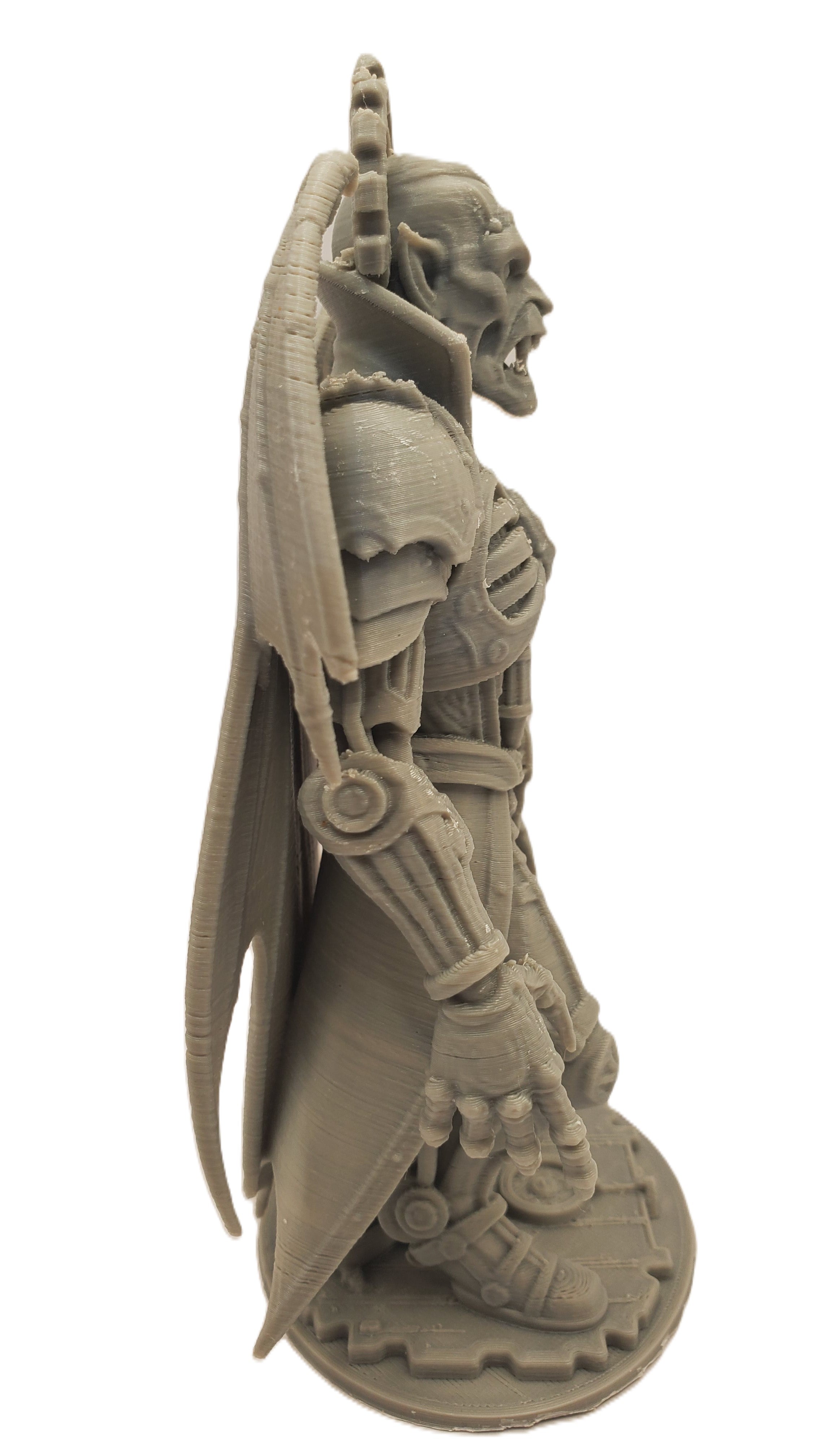 Steampunk Dracula Fan Art 3D Printed Sculpture – Mechanical Gothic Vampire