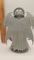 Sculpture imprimée en 3D d'un fan art steampunk de Dracula – Vampire gothique mécanique