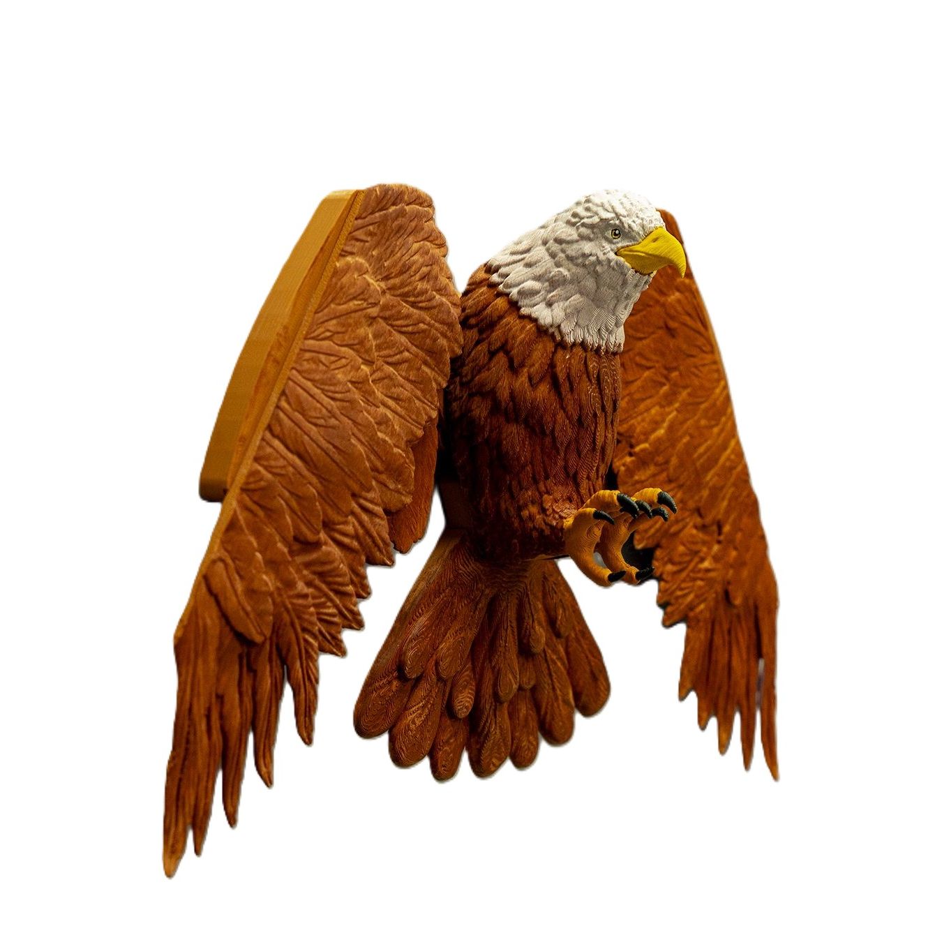 3D Printed Eagle Coat Hanger Wall Mount Spreading Wings 20.5in Decor Home