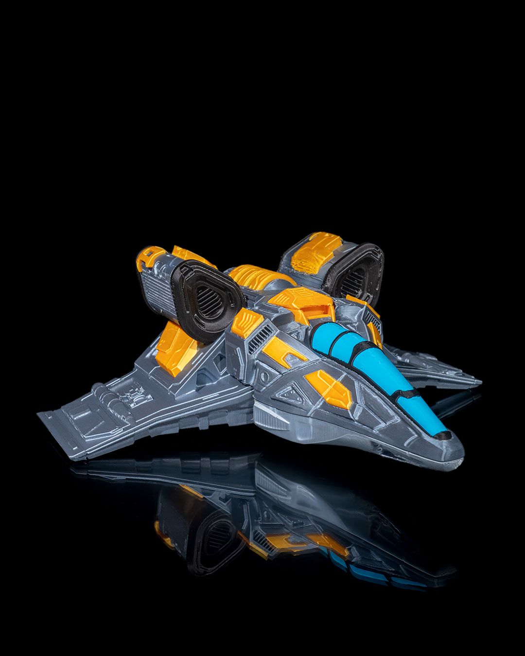 Fallen Spaceship Incense Holder 13.38" Sci-Fi 3D Printed Burner Decor