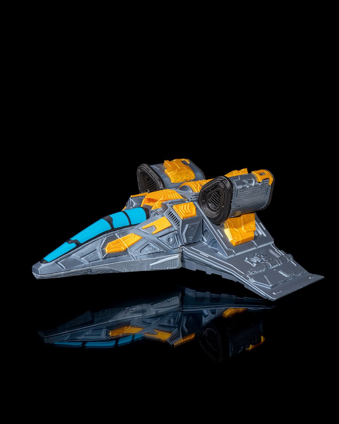 Fallen Spaceship Incense Holder 13.38" Sci-Fi 3D Printed Burner Decor